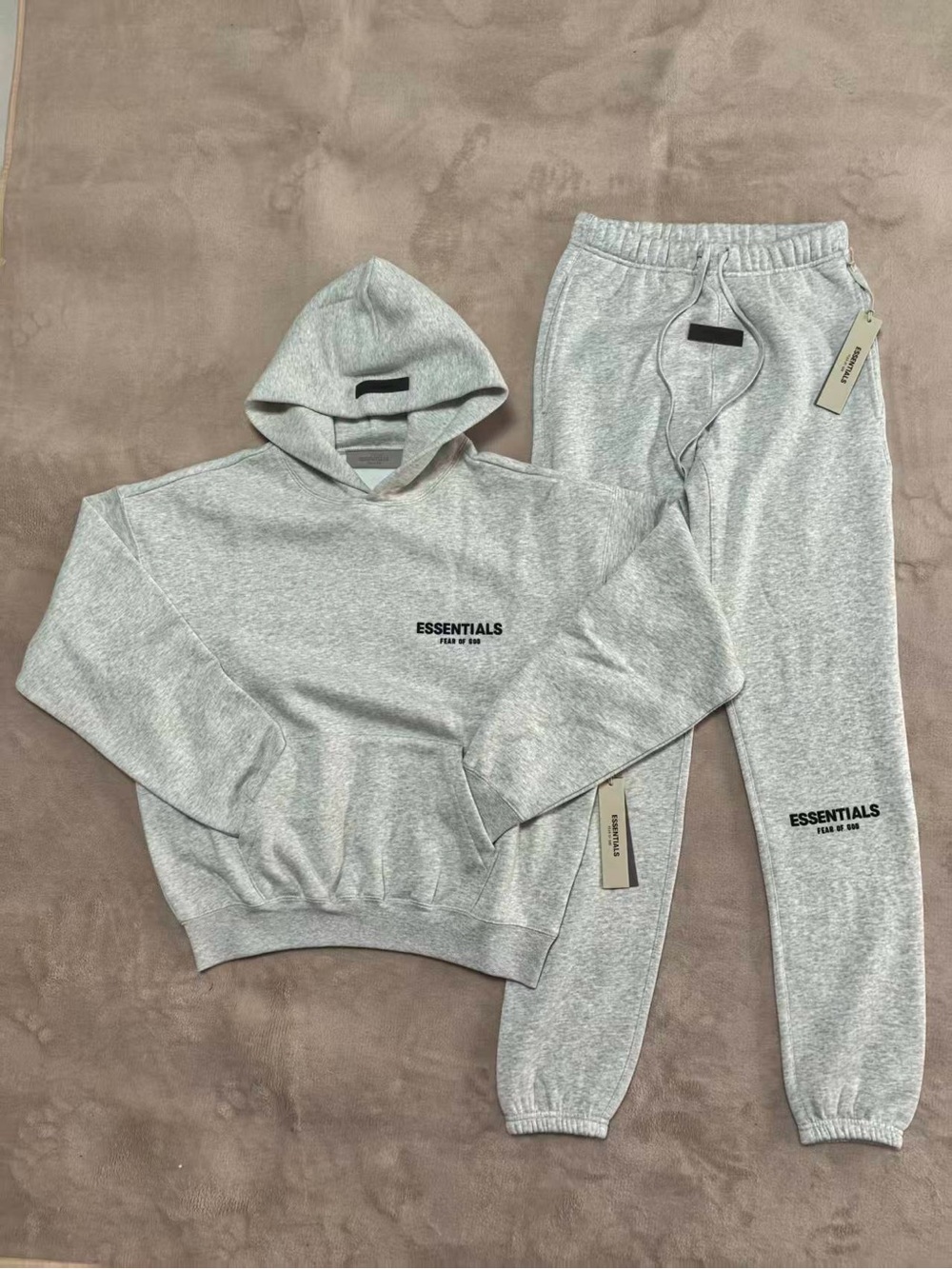 Essentials Light Heather Gray Sweatshirt & Joggers Set